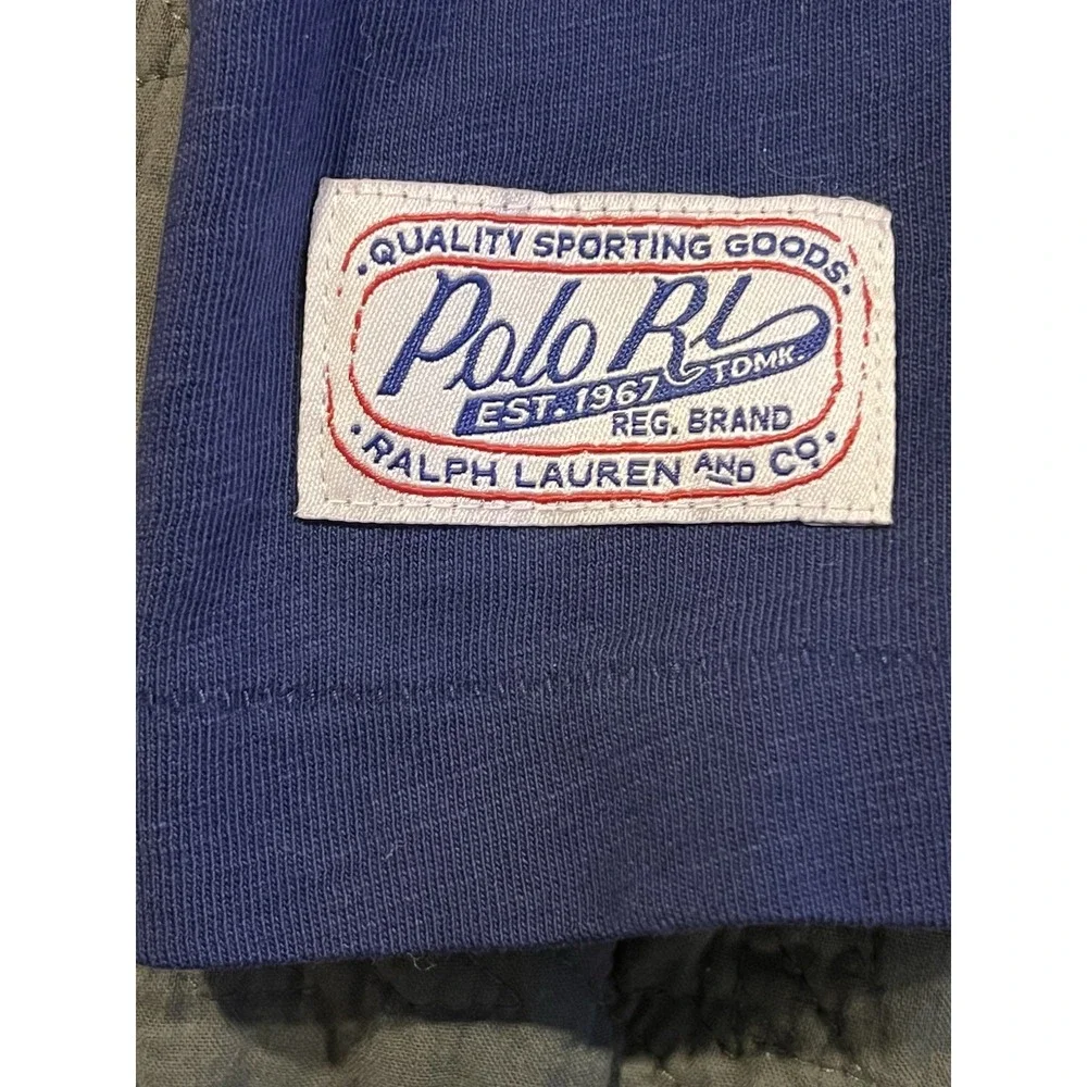 Polo Rl‎ Men's Crewneck Sports T Shirt 2xl TTG Blue And Yellow